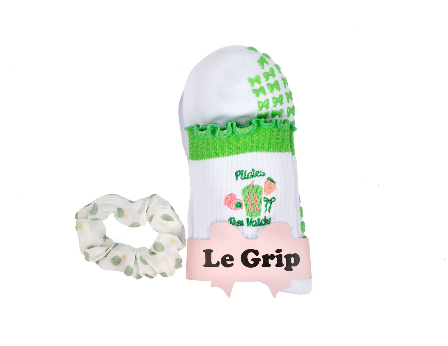 Pilates Than Matcha – Ankle Grip Socks | Le Grip